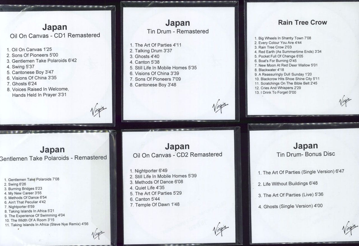 Japan Remastered Series - 6 x CD-R's UK Promo CD-R acetate — RareVinyl.com