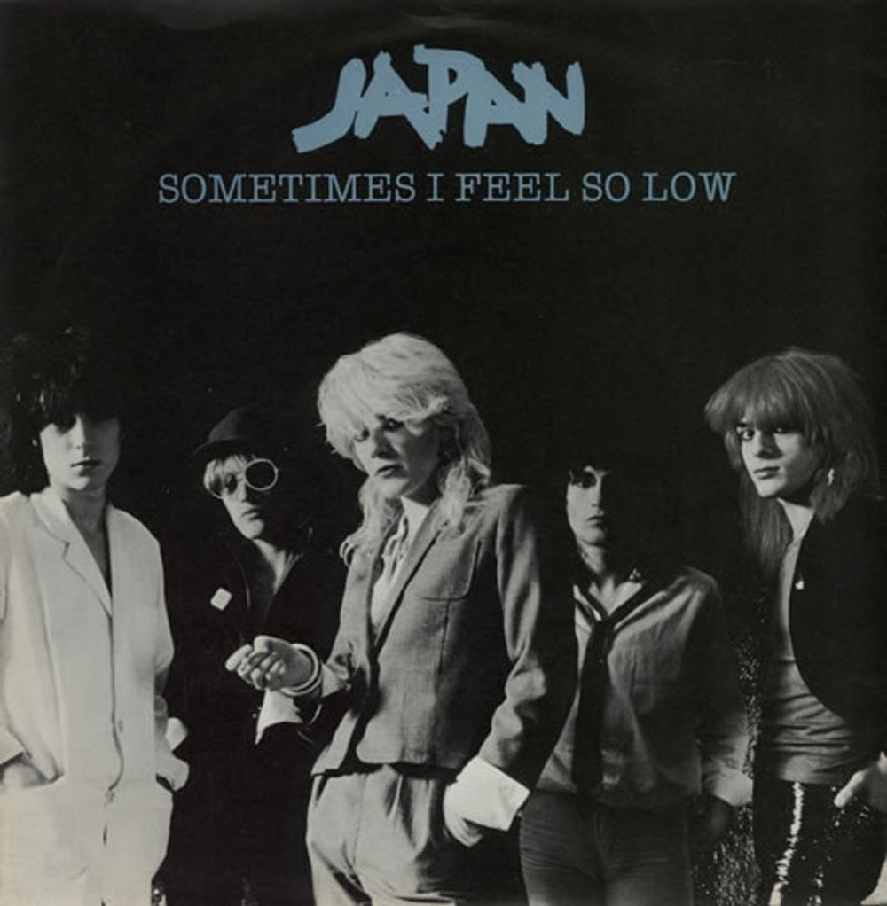 Japan Sometimes I Feel So Low - Blue Vinyl - 4prong UK 7" vinyl single (7 inch record / 45) AHA529