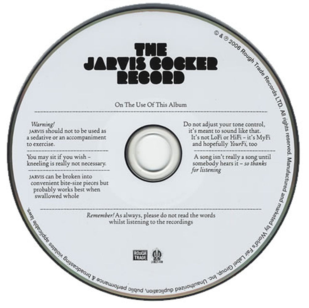 Jarvis Cocker Jarvis US Promo CD album (CDLP) RTD001P