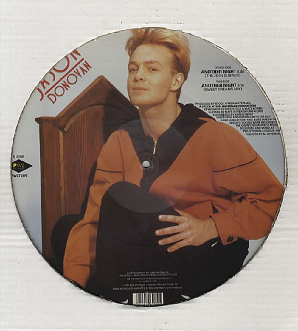 Jason Donovan Another Night UK 12" vinyl picture disc (12 inch picture record) DON2PAN39785