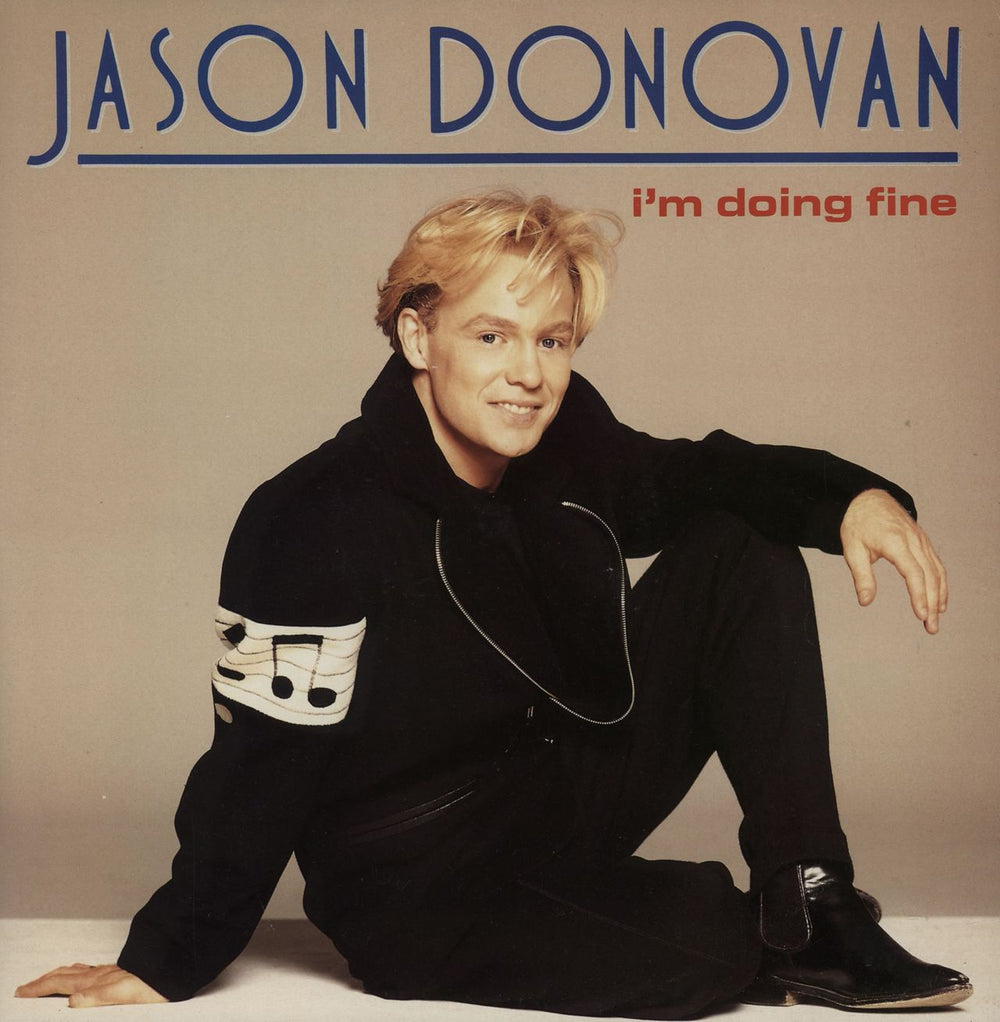 Jason Donovan I'm Doing Fine UK 12" vinyl single (12 inch record / Maxi-single) PWLT69