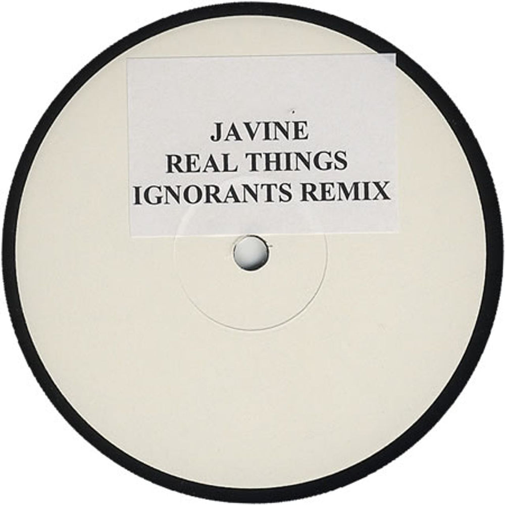 Javine Real Things UK Promo 12" vinyl single (12 inch record / Maxi-single) SINTDJ46