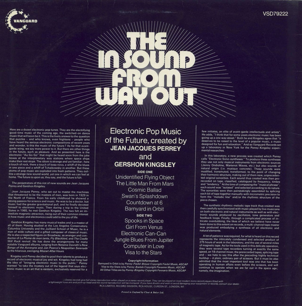 Jean-Jacques Perrey The In Sound From Way Out UK vinyl LP album (LP record)