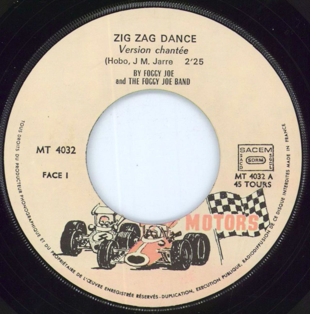 Jean-Michel Jarre Zig Zag Dance French 7" vinyl single (7 inch record / 45) JMJ07ZI810995