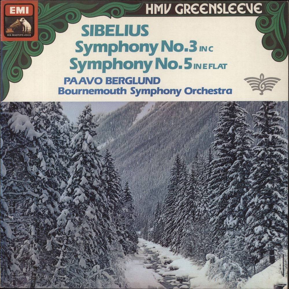 Jean Sibelius Symphony No.3 in C & Symphony No. 5 in E flat UK vinyl LP album (LP record) ESD7094