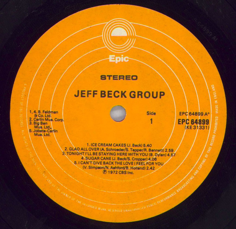 Jeff Beck Jeff Beck Group - Mid 70s UK vinyl LP album (LP record) BEKLPJE820508