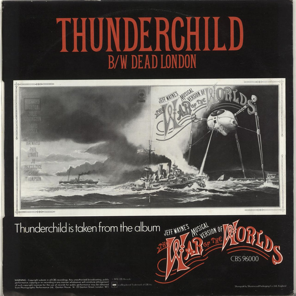 Jeff Wayne Thunderchild UK 12" vinyl single (12 inch record / Maxi-single)