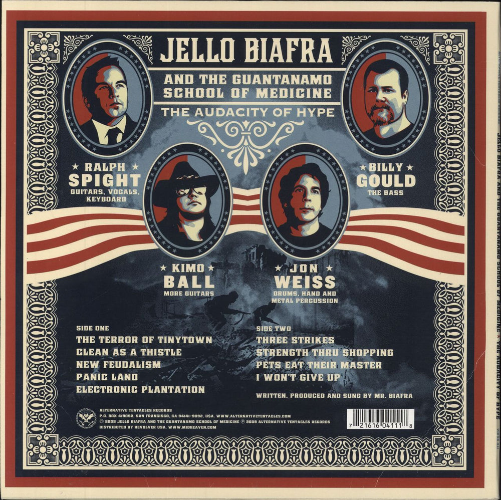 Jello Biafra The Audacity Of Hype US vinyl LP album (LP record) 721616041118