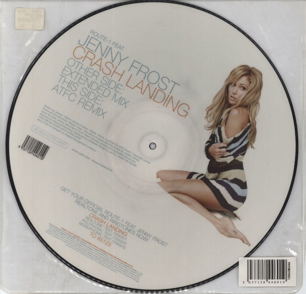 Jenny Frost Crash Landing UK 12" vinyl picture disc (12 inch picture record) 5037128446019