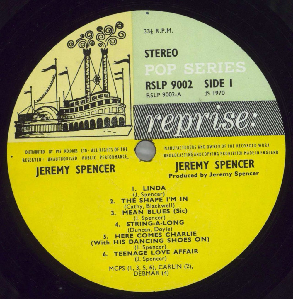 Jeremy Spencer Jeremy Spencer - 1st UK vinyl LP album (LP record) JRMLPJE504049