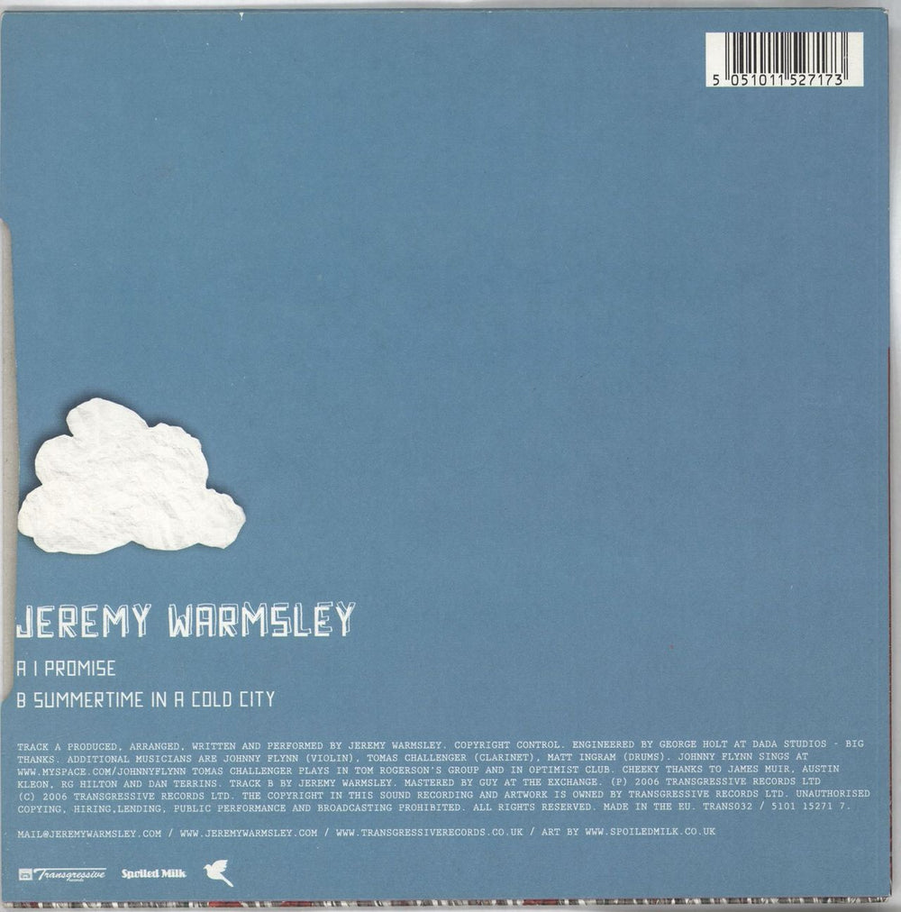 Jeremy Warmsley I Promise UK 7" vinyl single (7 inch record / 45) JH_07IP717611