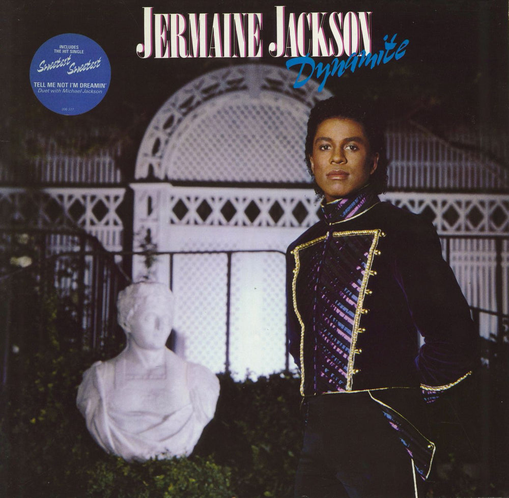 Jermaine Jackson Dynamite - Stickered Sleeve German vinyl LP album (LP record) 206317