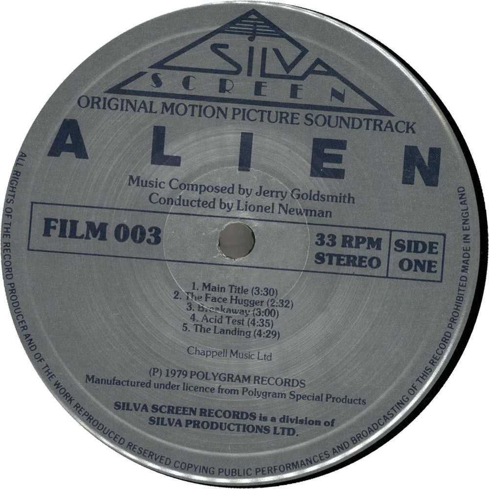 Jerry Goldsmith Alien UK vinyl LP album (LP record) J-0LPAL584966