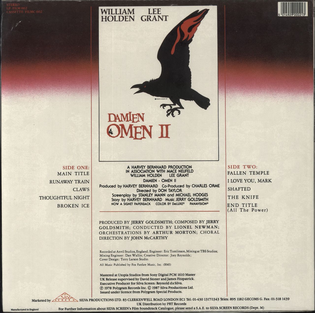 Jerry　Damien　II　UK　LP　Goldsmith　Vinyl　Shrink　Omen　—