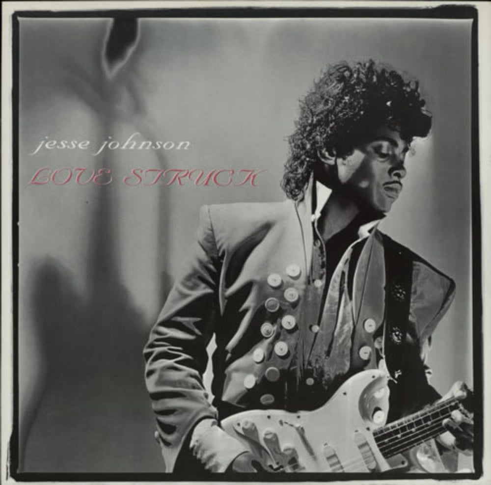 Jesse Johnson Love Struck - Black & White P/s UK 12" vinyl single (12 inch record / Maxi-single) USAT628