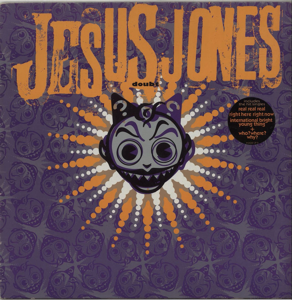 Jesus Jones Doubt UK vinyl LP album (LP record) FOODLP5