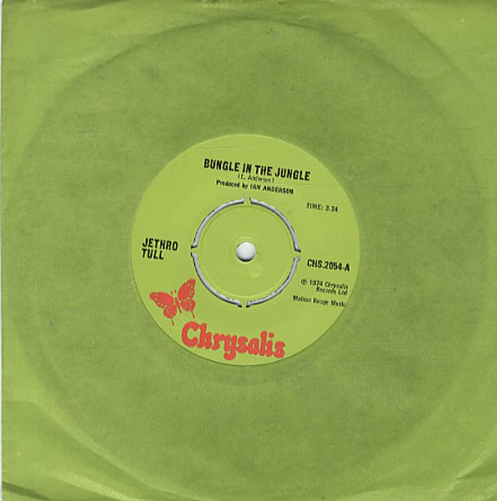 Jethro Tull Bungle In The Jungle UK 7" vinyl single (7 inch record / 45) CHS2054