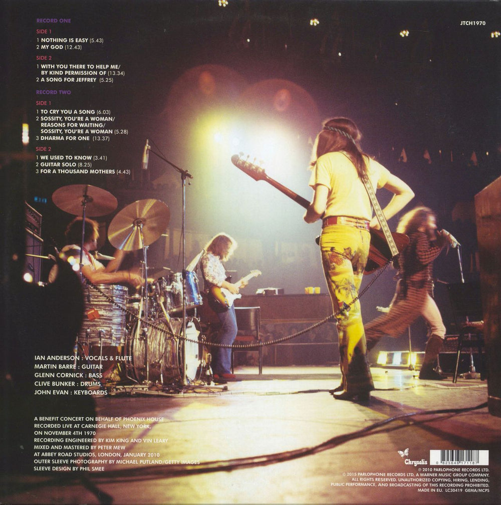 Jethro Tull Live At Carnegie Hall 1970 - RSD15 - 180gm Vinyl UK 2-LP vinyl record set (Double LP Album) 825646171187