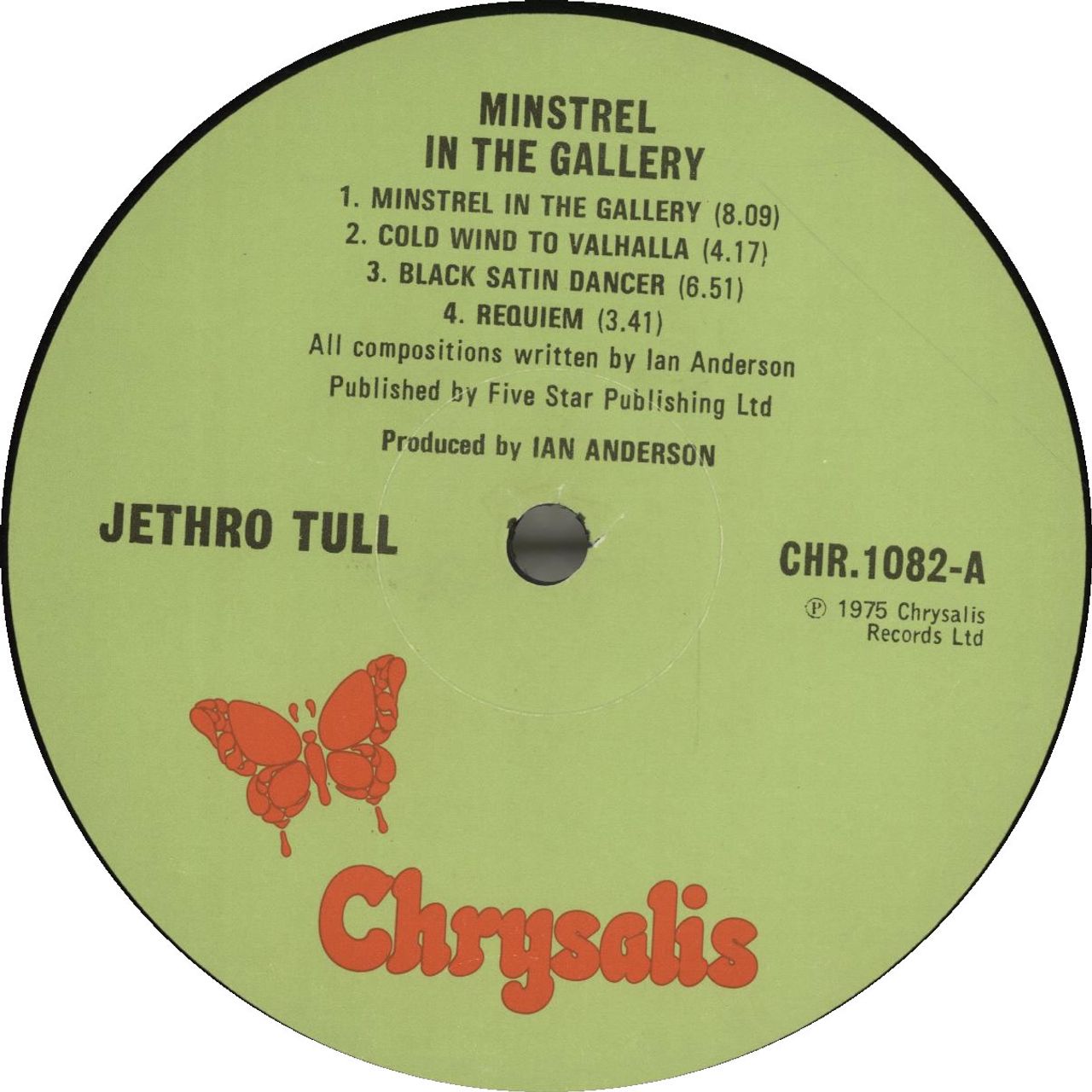 Jethro Tull Minstrel In The Gallery - 1st - VG UK Vinyl LP — RareVinyl.com