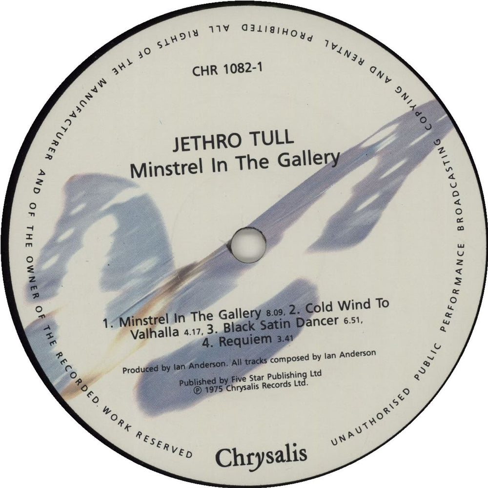 Jethro Tull Minstrel In The Gallery - 4th UK vinyl LP album (LP record) TULLPMI685585