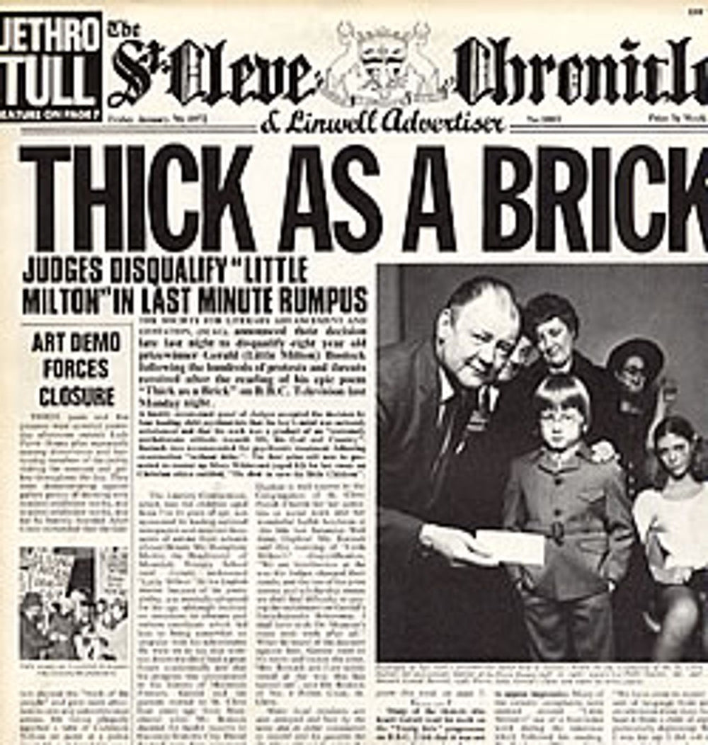 Jethro Tull Thick As A Brick - 1st French vinyl LP album (LP record) CHR1003