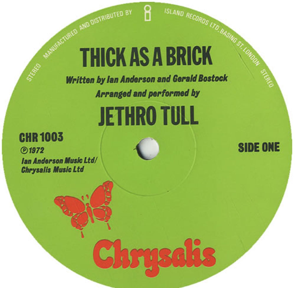 Jethro Tull Thick As A Brick - 1st UK vinyl LP album (LP record) TULLPTH59630