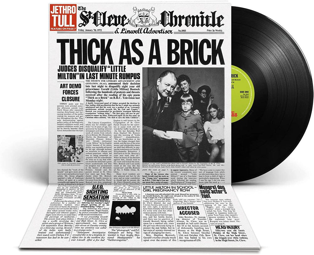 Jethro Tull Thick As A Brick - 50th Anniversary Newspaper Edition - Sealed UK vinyl LP album (LP record) 0190296323317