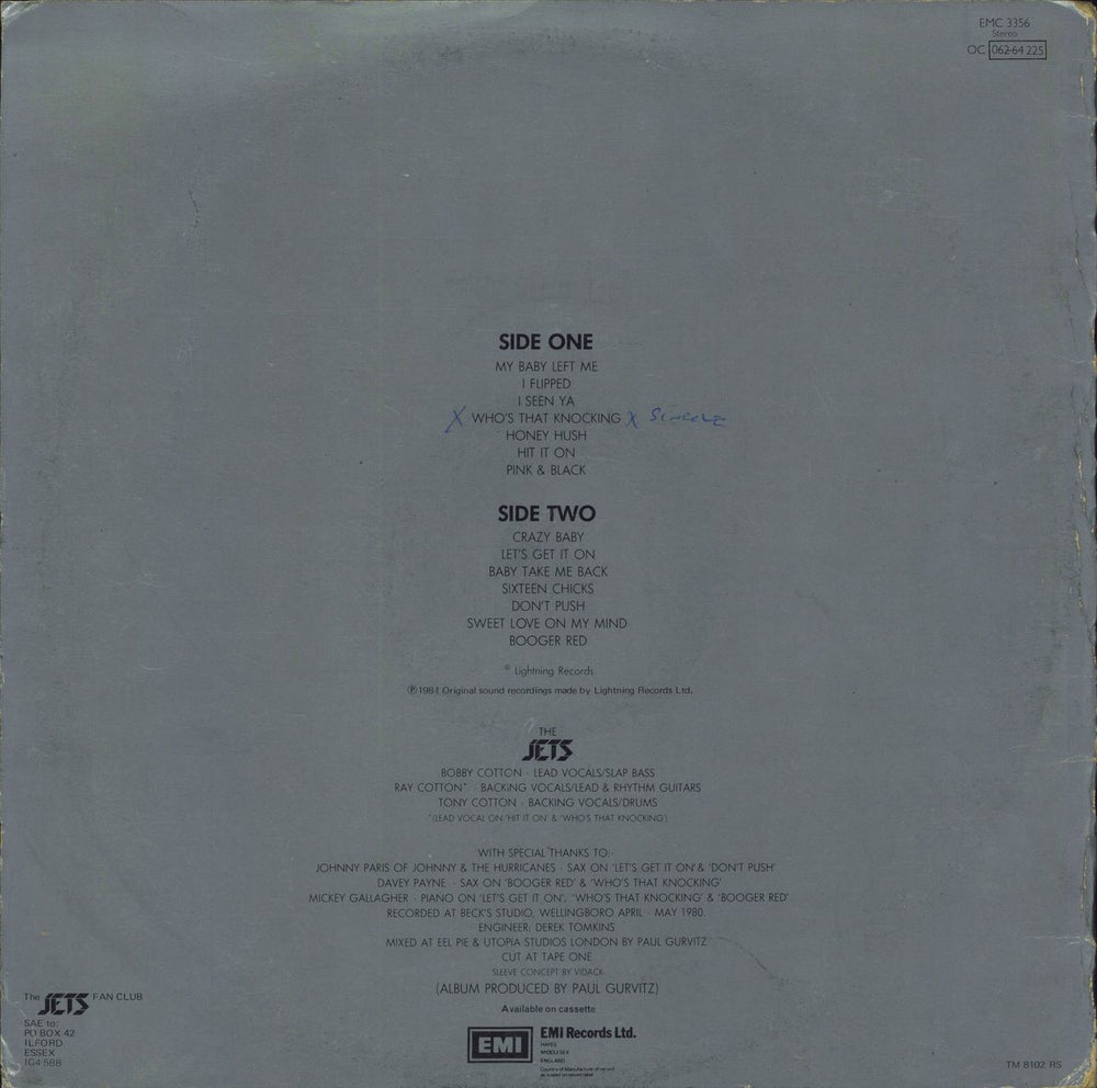 Jets Jets - Test Pressing UK vinyl LP album (LP record)