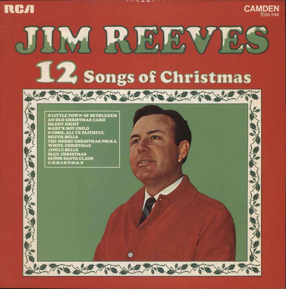 Jim Reeves 12 Songs Of Christmas UK vinyl LP album (LP record) CDS1160