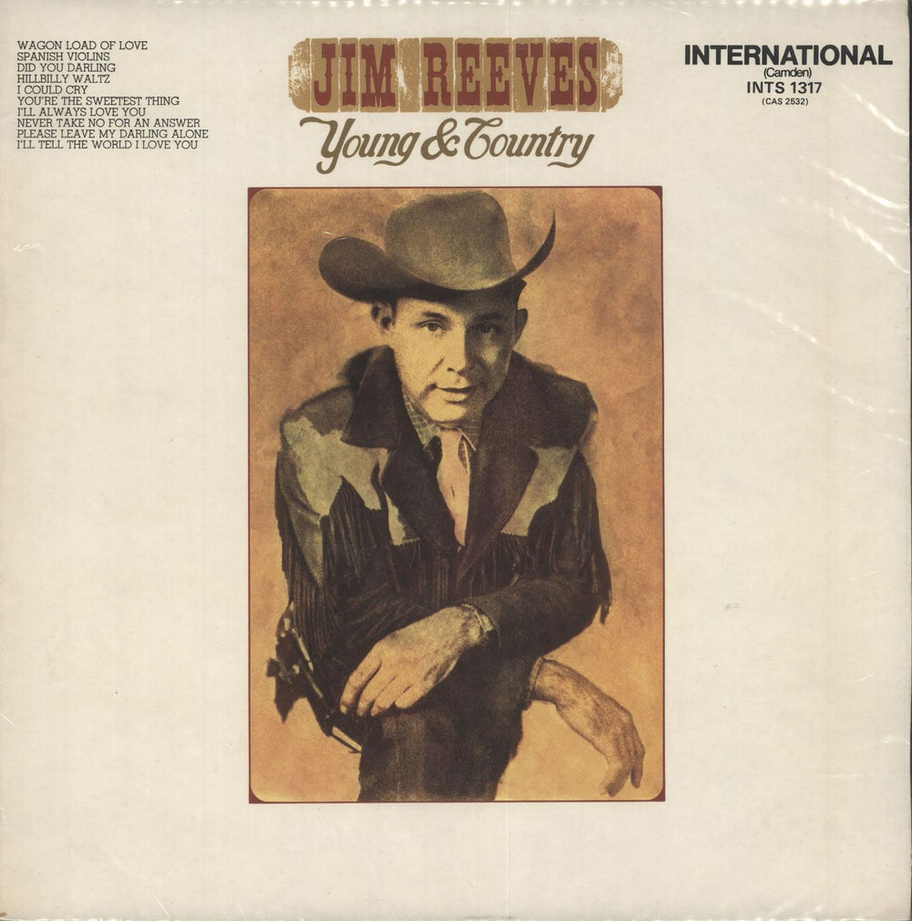 Jim Reeves Young & Country UK vinyl LP album (LP record) INTS1317