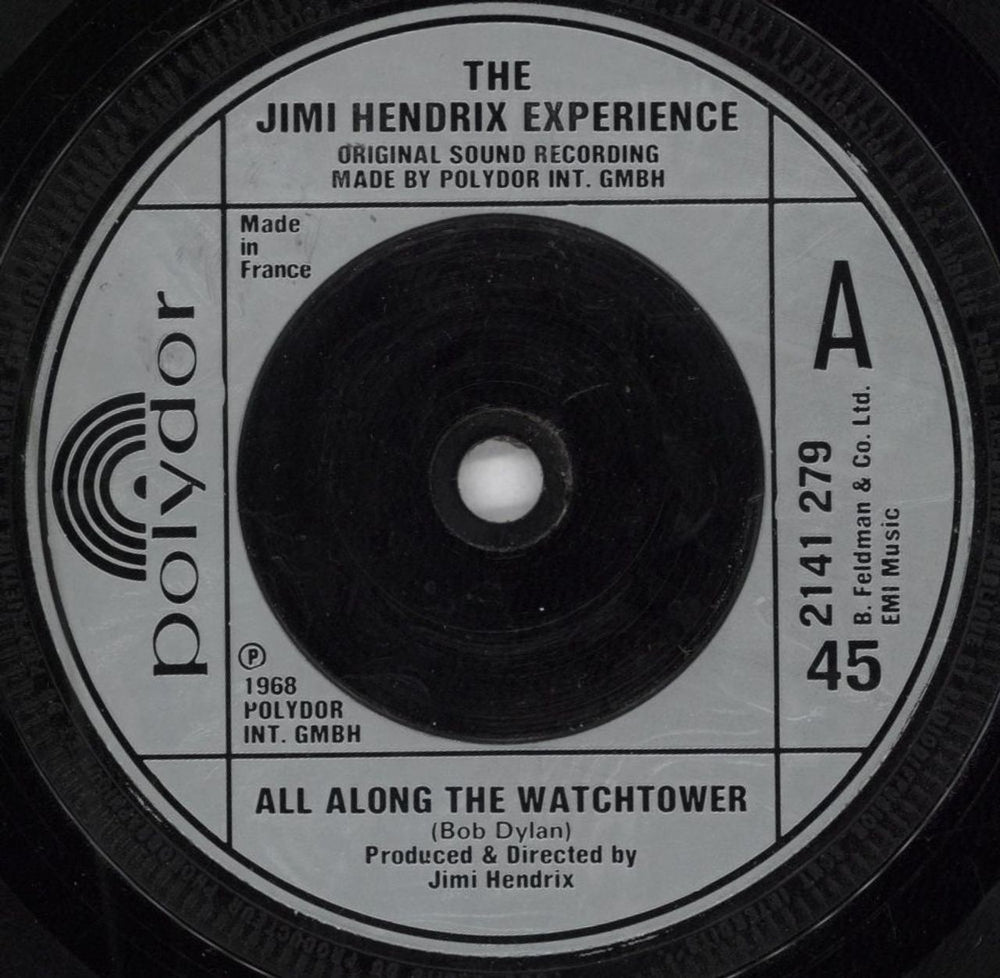 Jimi Hendrix All Along The Watchtower French 7" vinyl single (7 inch record / 45) 2141279