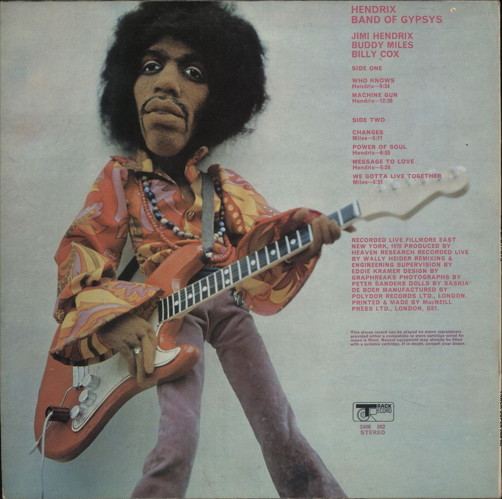 Jimi Hendrix Band Of Gypsys - 1st - VG UK Vinyl LP — RareVinyl.com