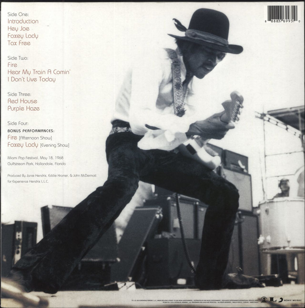 Jimi Hendrix Miami Pop Festival - 180gm UK 2-LP vinyl record set (Double LP Album) 888837699310