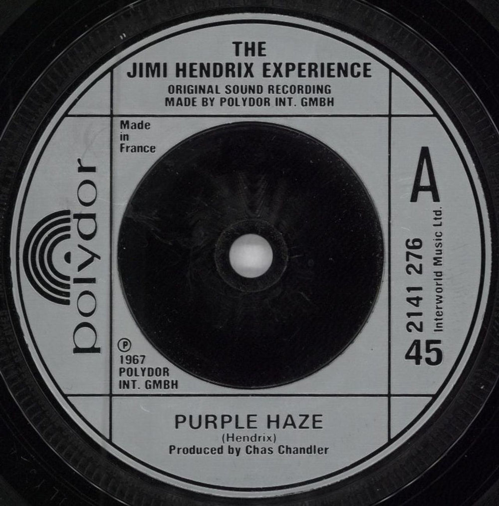 Jimi Hendrix Purple Haze French 7" vinyl single (7 inch record / 45) 2141276