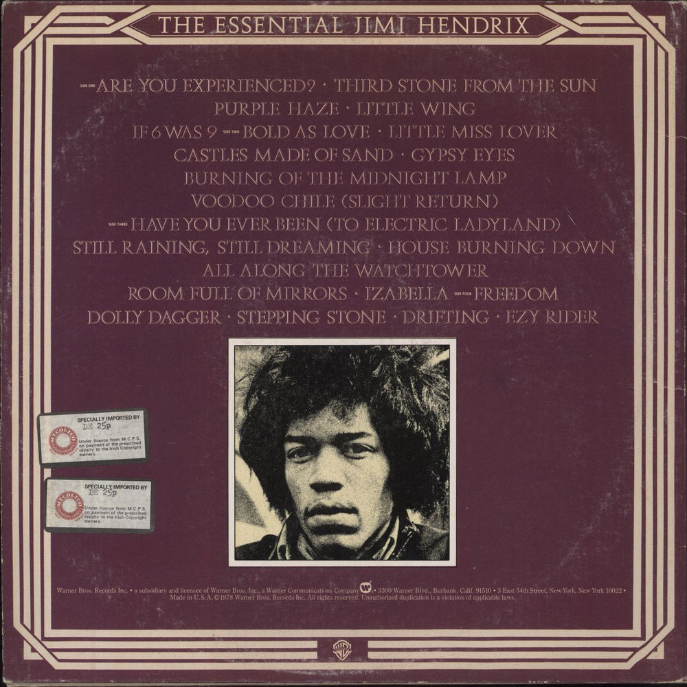 Jimi Hendrix The Essential Jimi Hendrix - VG US 2-LP vinyl record set (Double LP Album)