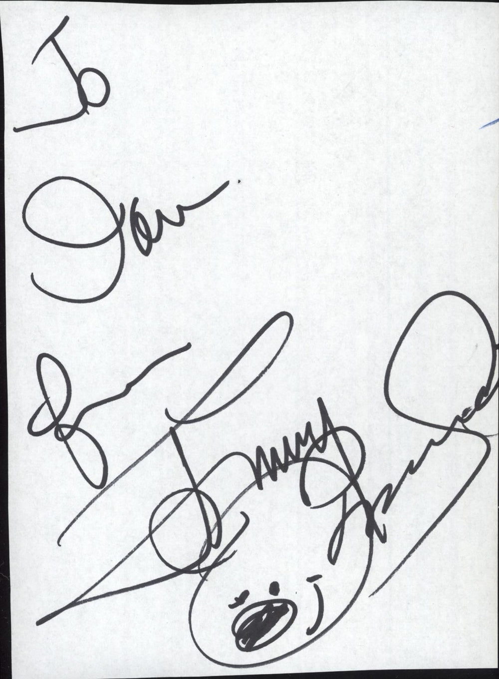 Jimmy Osmond Autograph UK memorabilia AUTOGRAPH