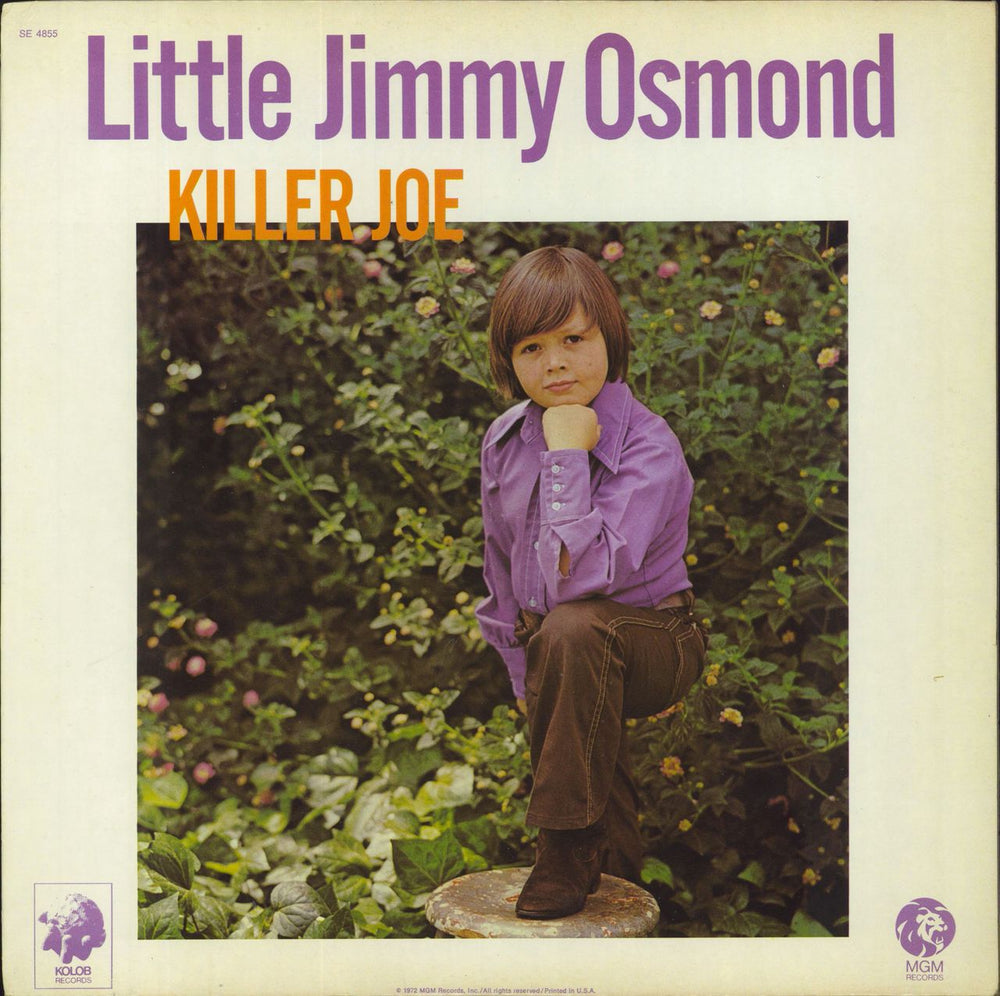 Jimmy Osmond Killer Joe US vinyl LP album (LP record) SE4855