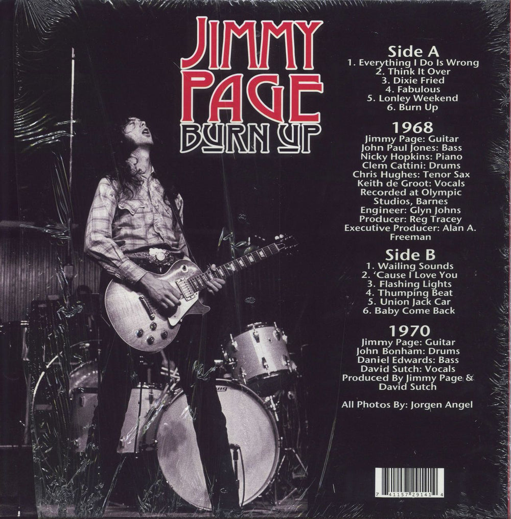 Jimmy Page Burn Up US vinyl LP album (LP record) 741157291414