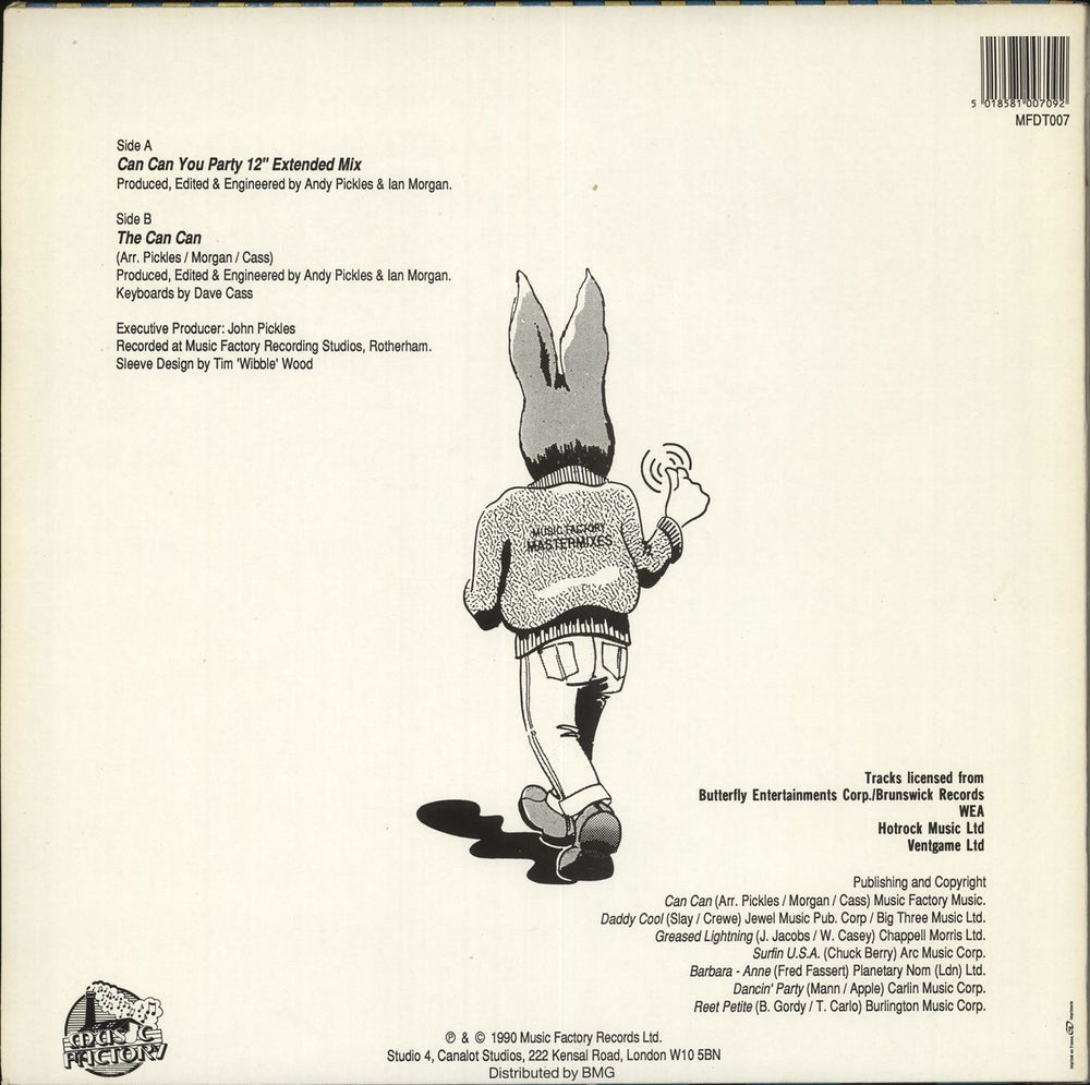 Jive Bunny Can Can You Party UK 12" vinyl single (12 inch record / Maxi-single) 5018581007092