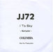 JJ72 I To Sky Sampler UK Promo CD-R acetate CDR ACETATE