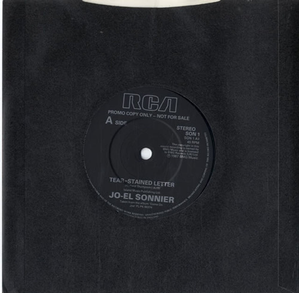 Jo-El Sonnier Tear-Stained Letter UK Promo 7" vinyl single (7 inch record / 45) SON1