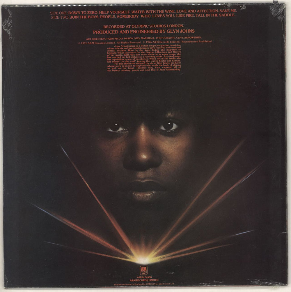 Joan Armatrading Joan Armatrading - shrink UK vinyl LP album (LP record) *NO BARCODE!*