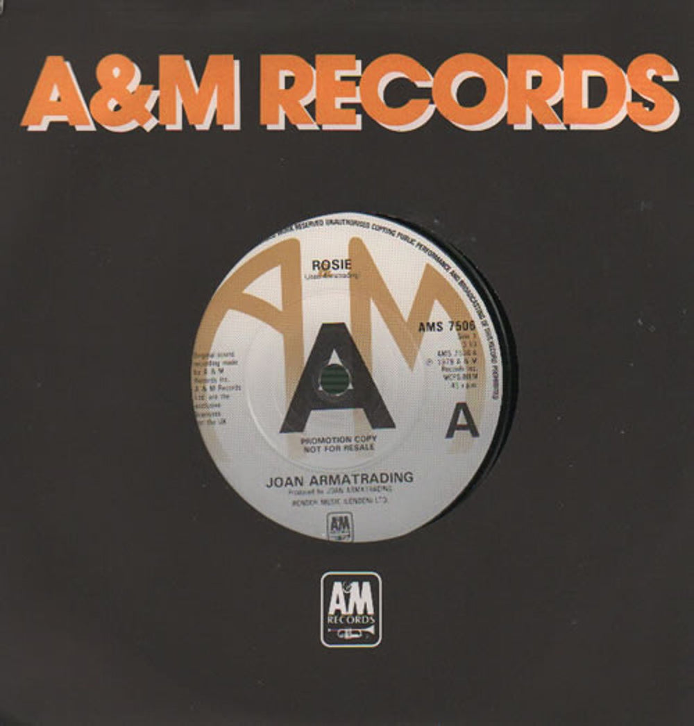 Joan Armatrading Rosie - A-Label UK 7" vinyl single (7 inch record / 45) AMS7506