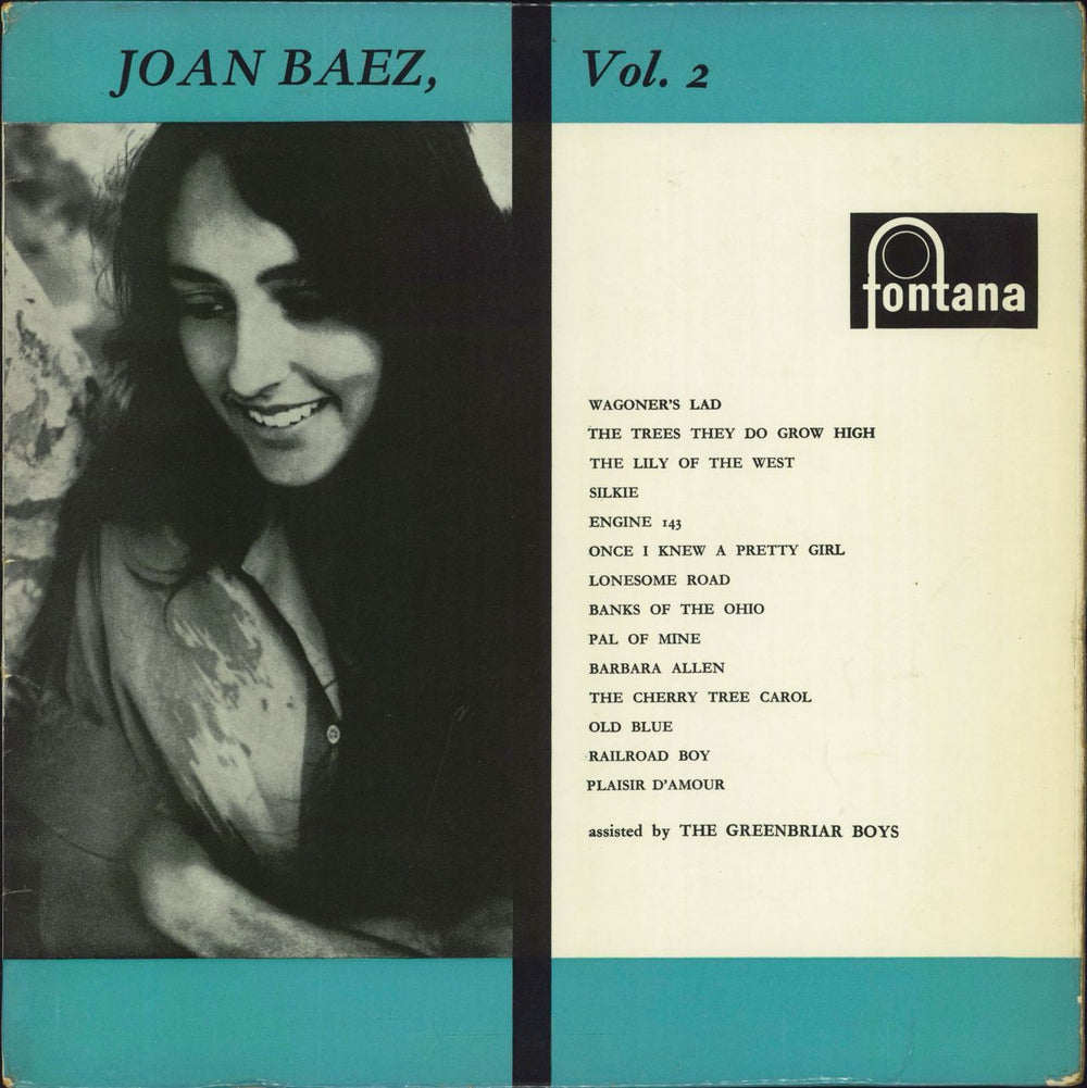 Joan Baez Joan Baez Vol.2 UK vinyl LP album (LP record) TFL6025