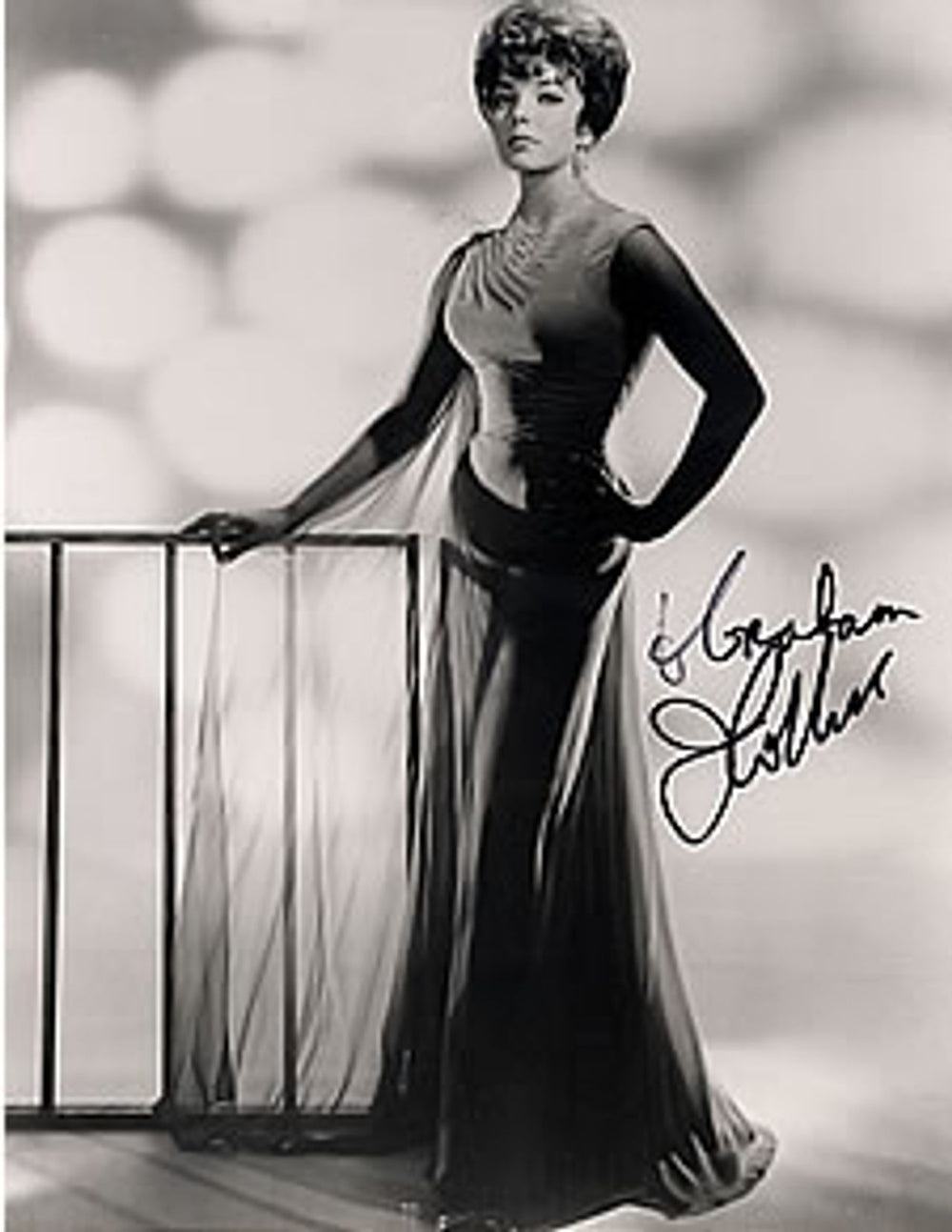 Joan Collins Autographed Publicity Photograph UK Promo photograph SIGNED PHOTO