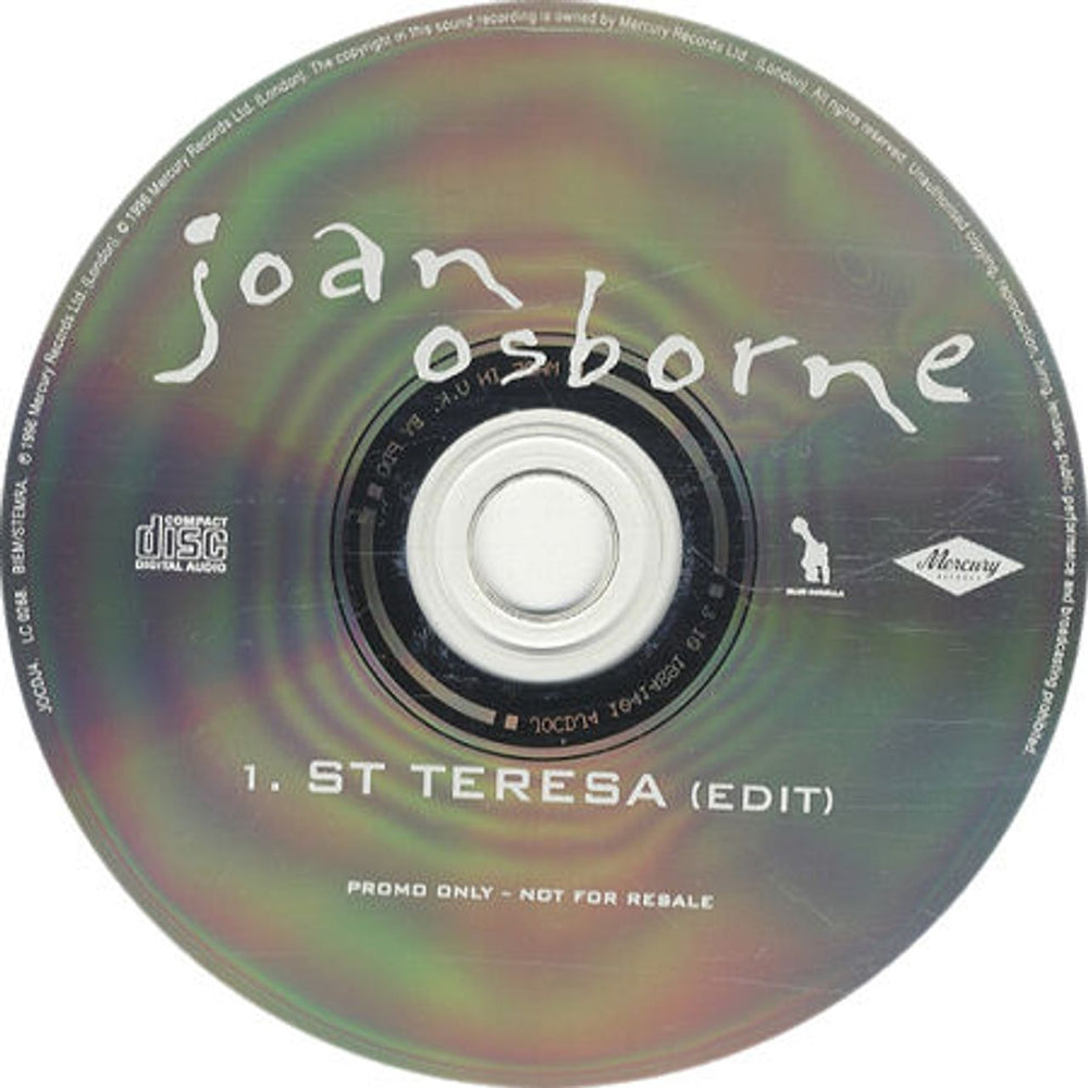 Joan Osborne St Teresa - Edit UK Promo CD single (CD5 / 5") JOCDJ4