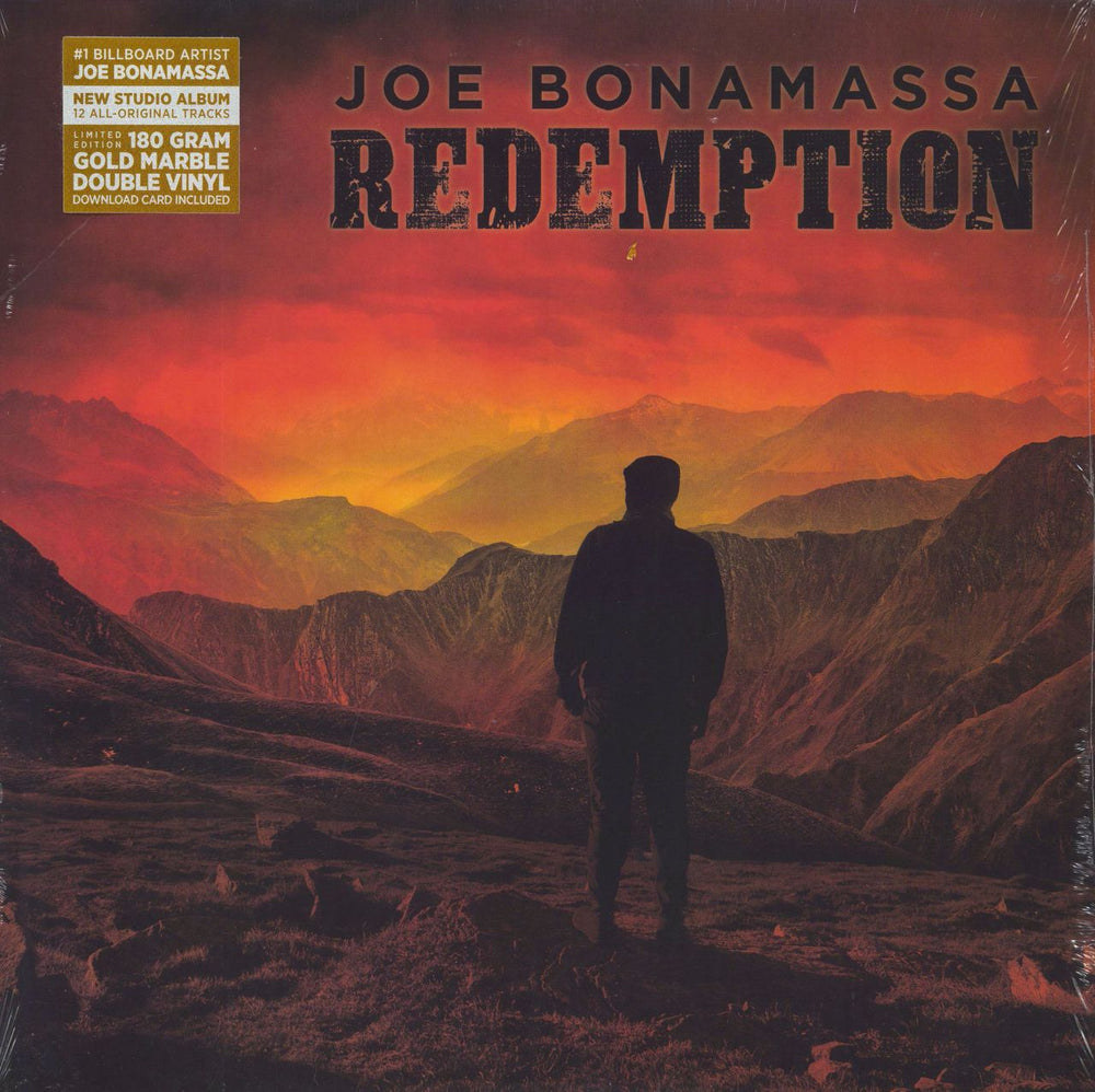 Joe Bonamassa Redemption - 180gm Gold Marbled Vinyl - Sealed + Poster UK 2-LP vinyl record set (Double LP Album) PRD75591