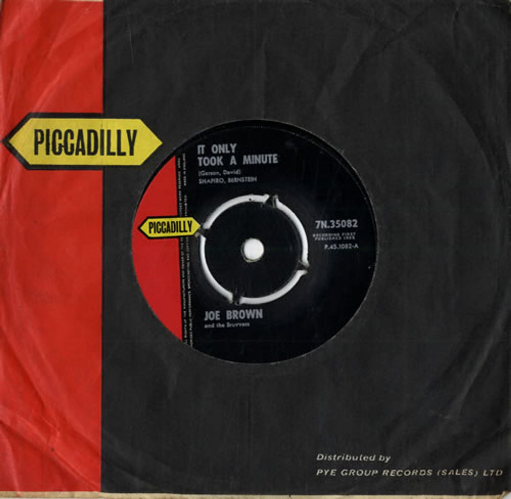 Joe Brown It Only Took A Minute UK 7" vinyl single (7 inch record / 45) 7N.35082