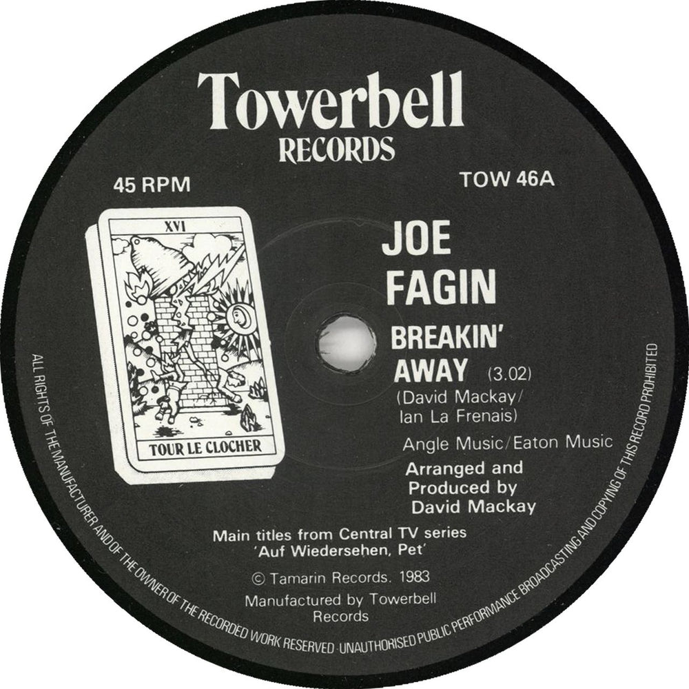 Joe Fagin Breaking Away UK 7" vinyl single (7 inch record / 45) TOW46