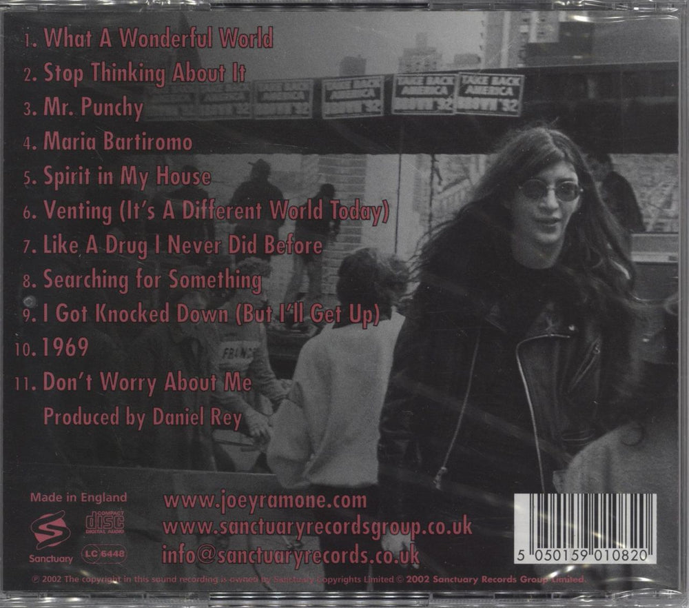 Joey Ramone Don't Worry About Me UK CD album (CDLP) JRACDDO206483